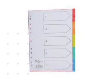 Deluxe A4 PVC Color Divider 31 Tab No Number
