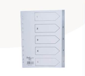 Deluxe A4 1-54 PVC Grey Divider