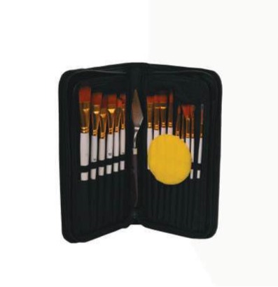 SuperDeal Artist Brush Set, 17-piece 
