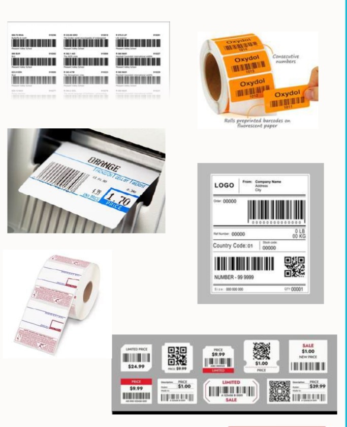Barcode Labels Various Sizes Plain & Pre-printed