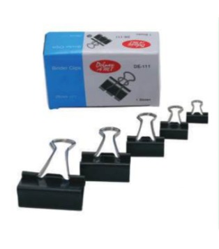 Deluxe Black Binder Clip 15mm (1/2") 1x12 