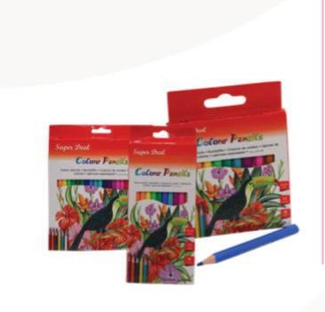 SuperDeal Colour Pencil 24 Colors Hexagon Woodfree 