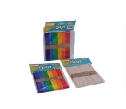 SuperDeal Craft Stick Wooden Various Sizes 1x50 