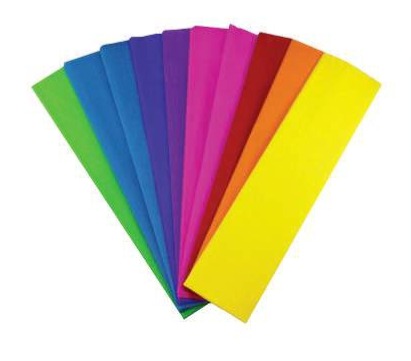 SuperDeal Deluxe Crepe Paper Various Colours 1x4 