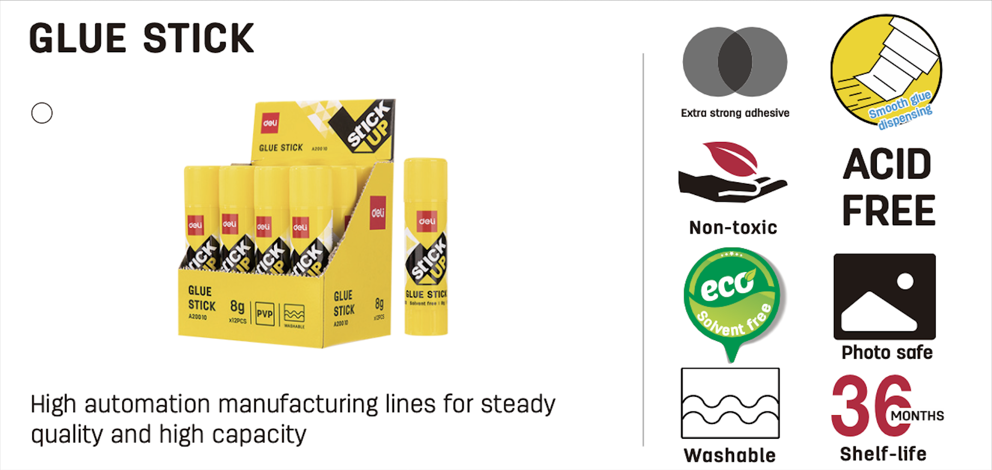 Deli Glue Stick Various Sizes