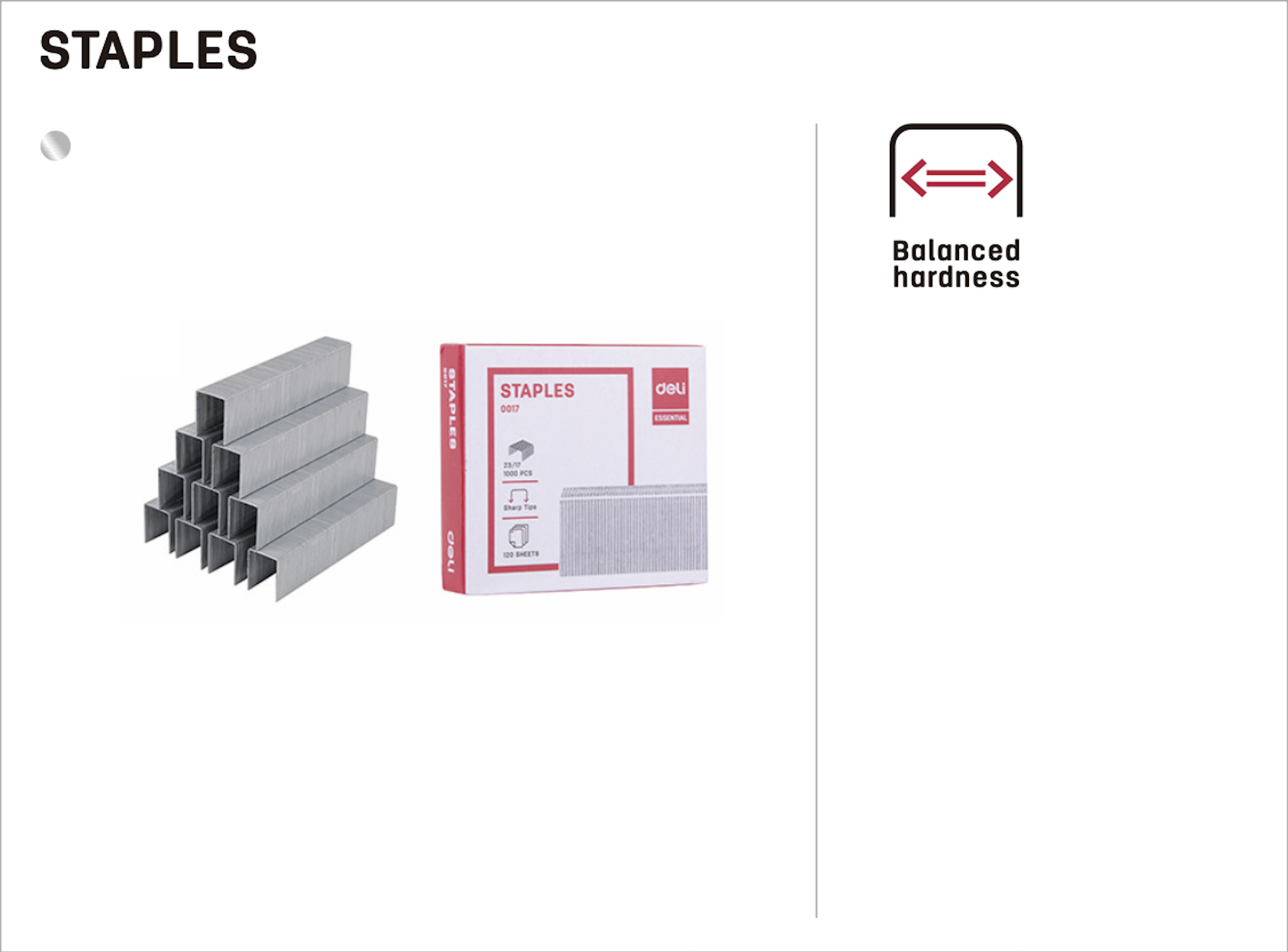 Deli Staples 23/17, 1000PCS/box 