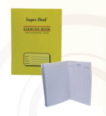 SuperDeal Exercise Book A5 Single Line Right Margin 100 Pages 