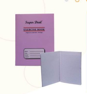 SuperDeal Exercise Book A5 Single Line Left Margin 1 Side Plain 100 Pages 