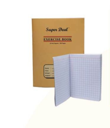 SuperDeal Exercise Book A5 10mm Square 100 Pages 