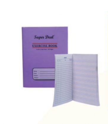 SuperDeal Exercise Book A5, 4 Line with Left Margin, 100 Pages 