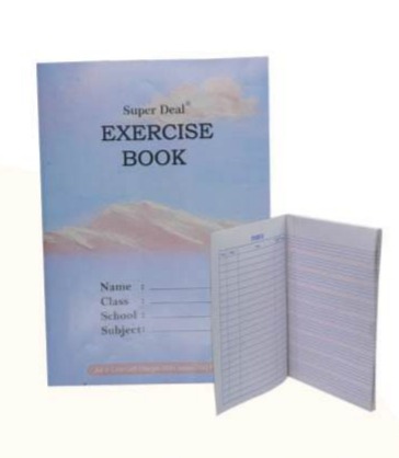 SuperDeal Exercise Book A4, Line with Left Margin, 140 Pages 