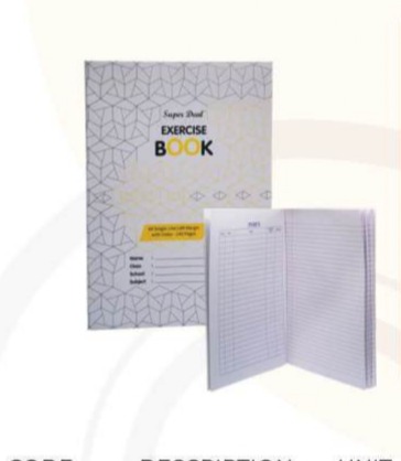 SuperDeal Exercise Book A4, Single Line with Left Margin, 140 Pages 
