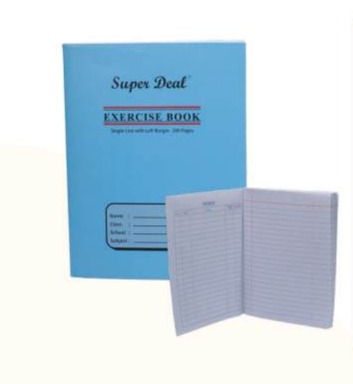 SuperDeal Exercise Book A5 Single Line Left Margin 160 Pages