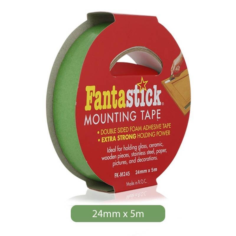 Fantastick FK-M245 Double Sided Mounting Tape, 24mm x 5m, Green