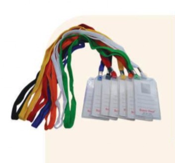 SuperDeal Name Badge with Lanyard Vertical 1x50 