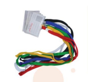 SuperDeal Name Badge with Lanyard Horizontal 1x50 