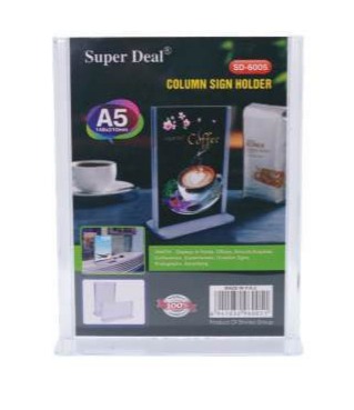 SuperDeal A5 Sign Holder T-Shape Vertical 