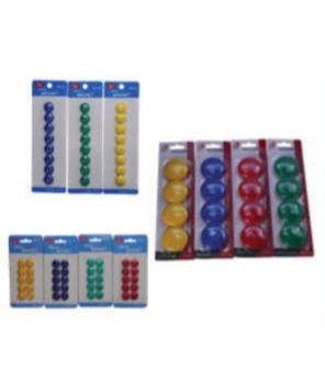 SuperDeal Solid Color Magnet 4cm 4 PCS Blister Card