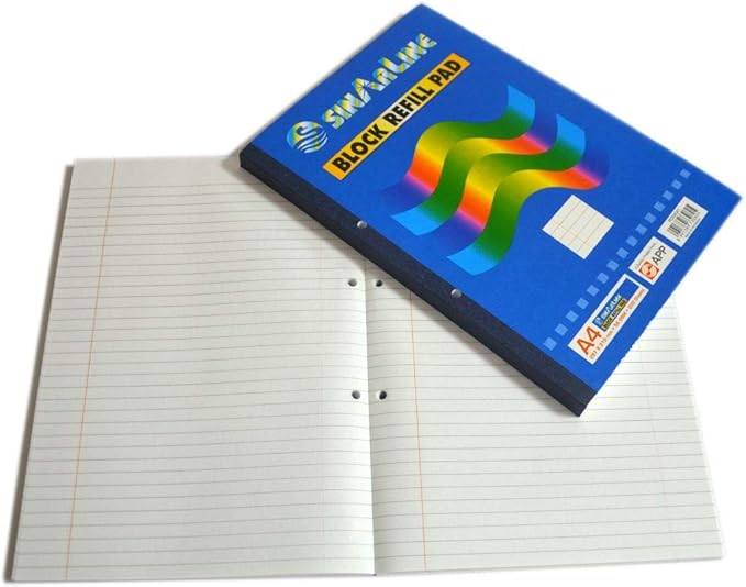 SinarLine Block Refill With 2 Holes Margin A4 200 Sheets