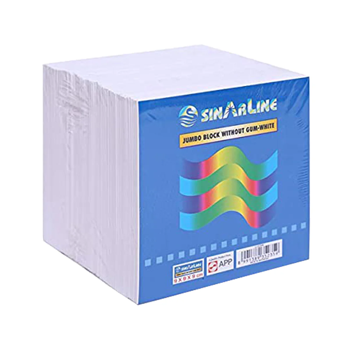 SinarLine Jumbo Block Without Gum White 9x9