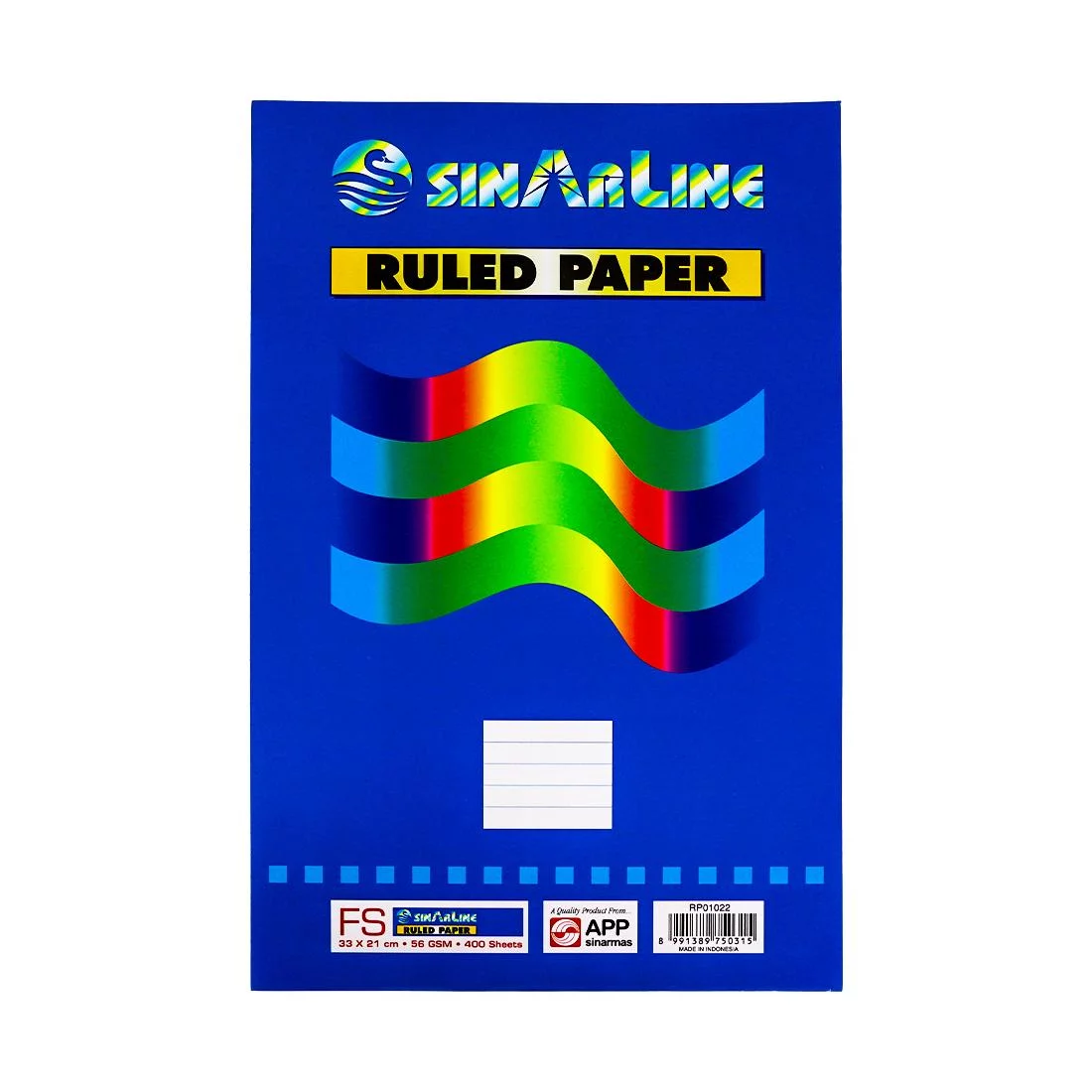 SinarLine Ruled Paper Unfolded Foolscap 400 Sheets