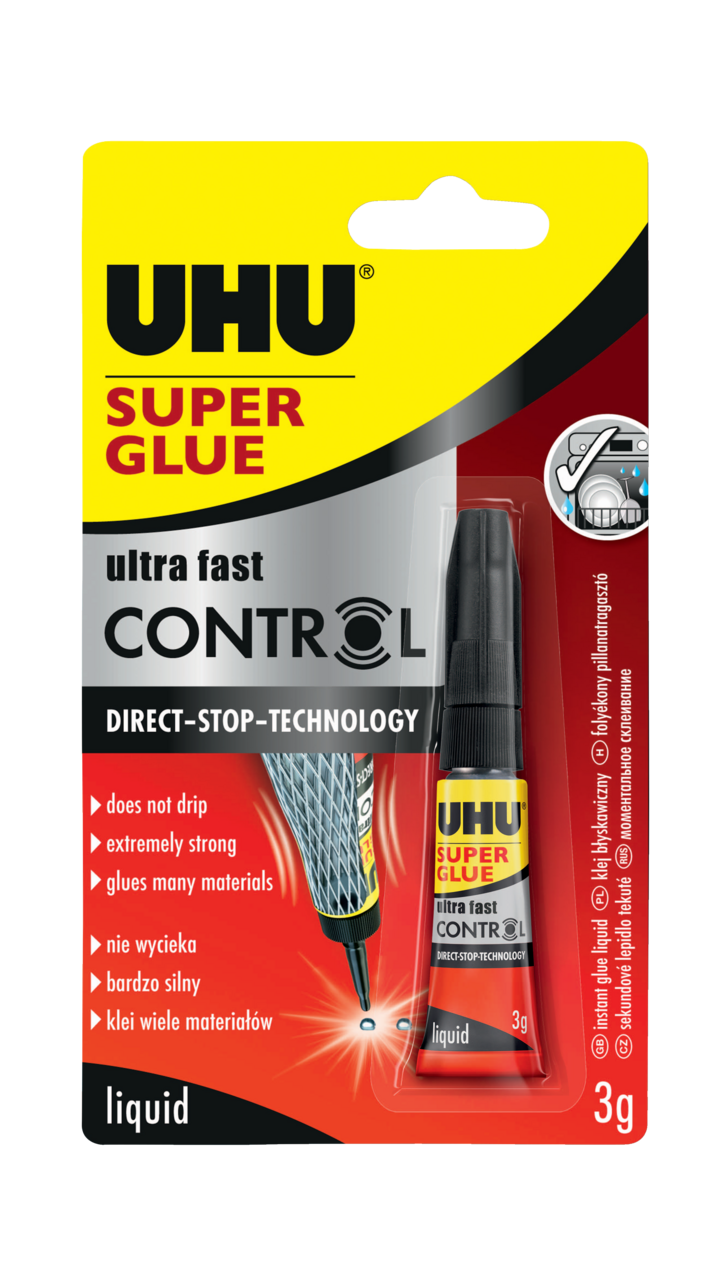 UHU Super Glue CONTROL 3gm Blister Pack