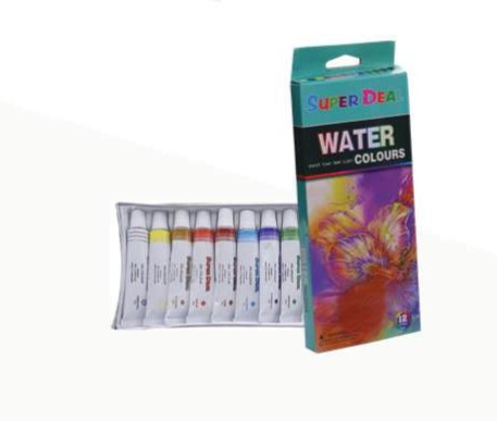 SuperDeal Watercolours 12ml Set of 12 